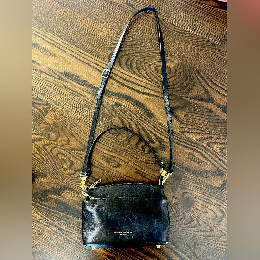 Black Leather Shoulder Bag